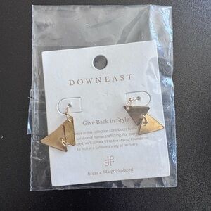 DownEast Brass and Gold Plated Earrings
